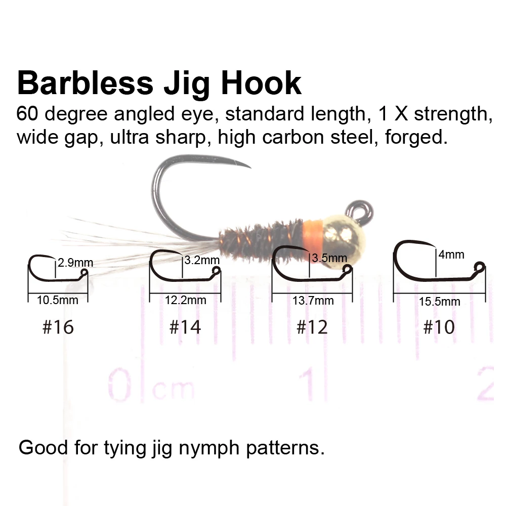 Bimoo, 6 uds., cuentas de tungsteno, Jig Head Perdigon Ninfas, Collar naranja, cola de faisán, mosca, Euro Ninfa, trucha, señuelo de pesca, moscas - imagen 3