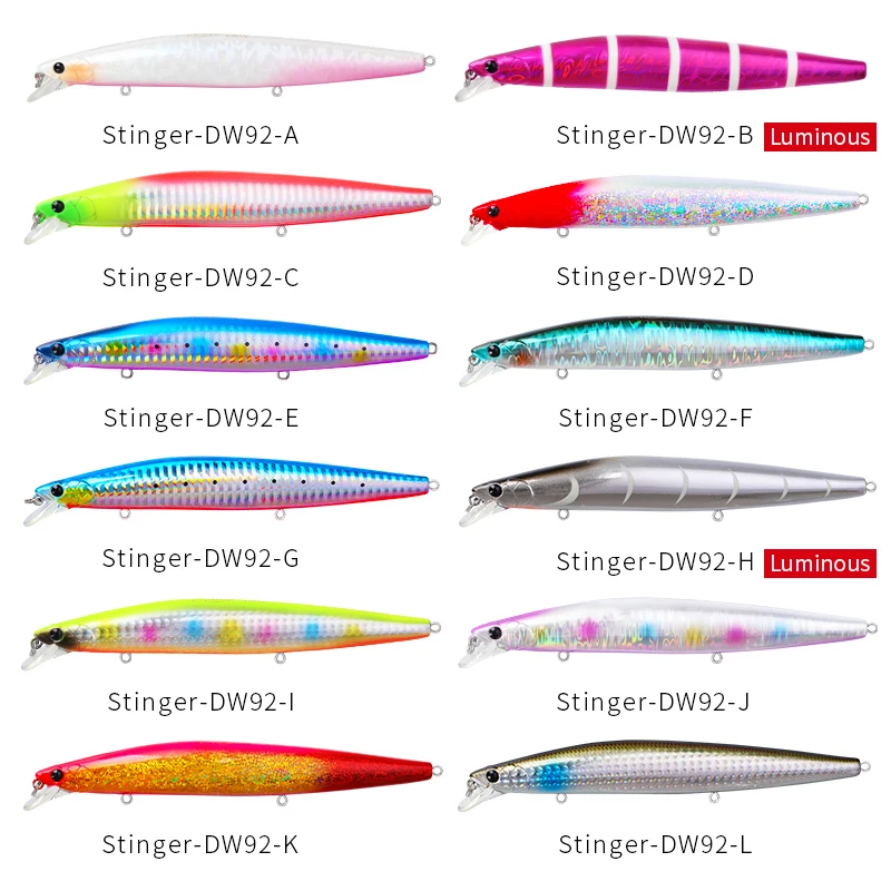 TSUIRNOYA Lange Casting STINGER 140S Set 3 stks 140mm 26g Gewicht Systeem Zinken Vissen Lokken Wobber Jerkbait Hard Aas - imagen 4