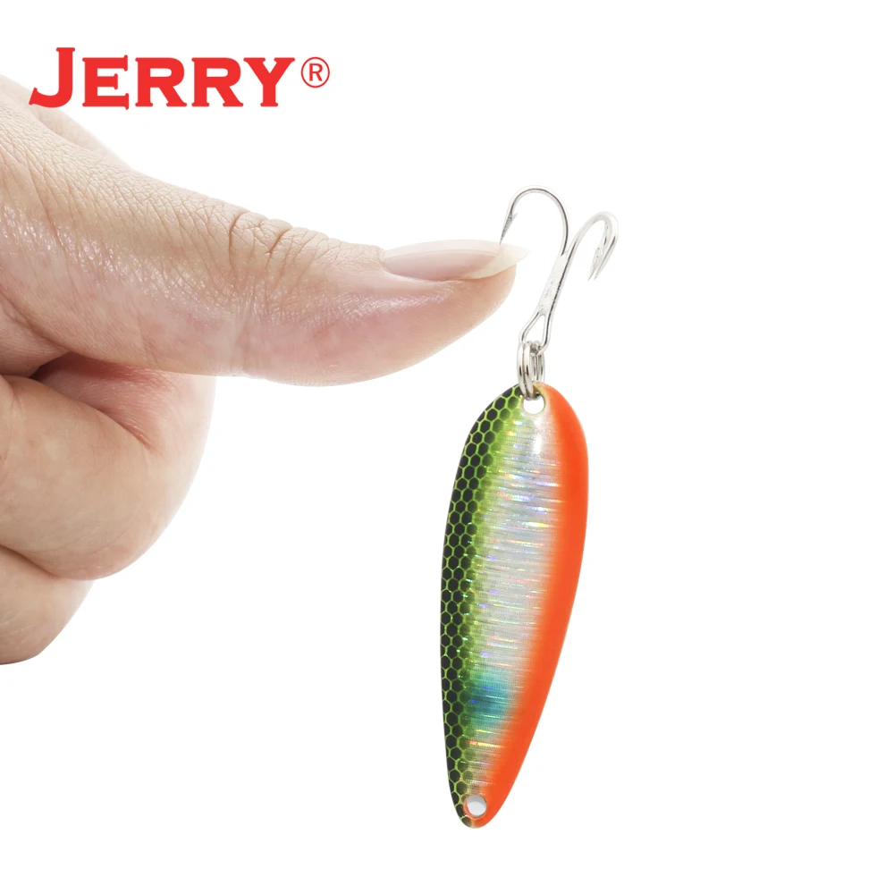 Jerry Perseus-señuelo de pesca de invierno, cuchara de 7,5g, anzuelo triple, aparejos de pesca de Metal, cebo duro Artificial para Lucio - imagen 5