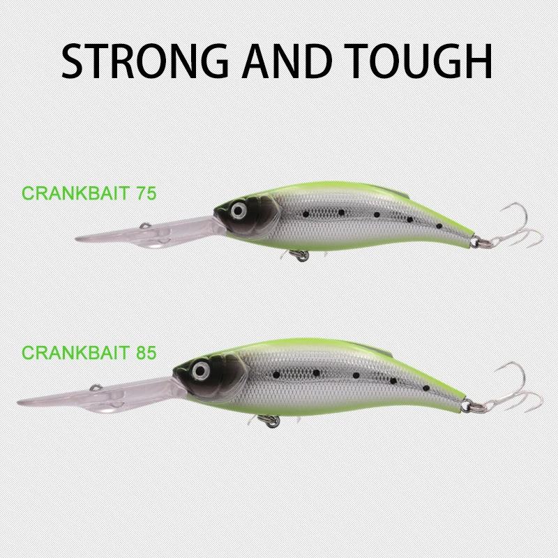 Wondershot-Señuelos de Pesca modelo C02 75/85cm 12,4/18,6g, wobblers crank deep minnow, aparejos de pesca, cebo para lubina, buceo, calidad 3m - imagen 2