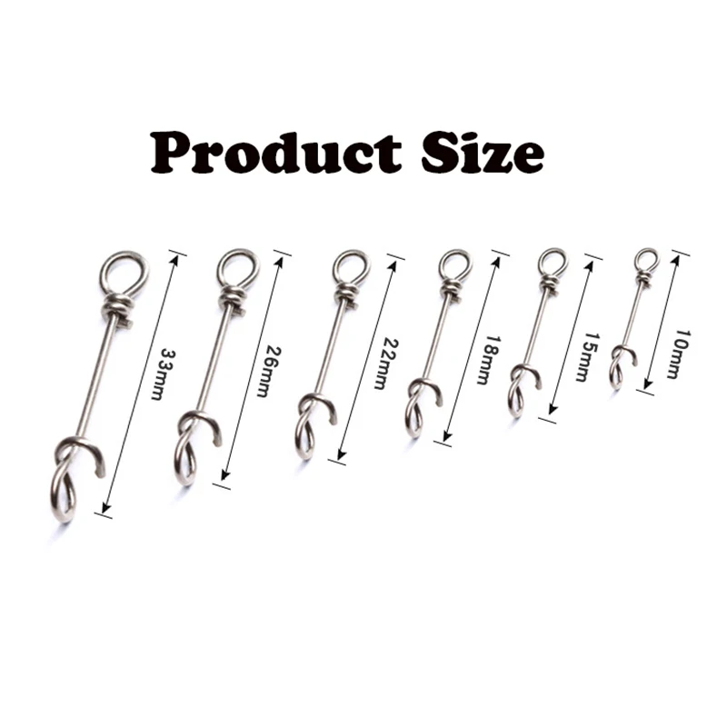 Abrazadera de Clip de cierre rápido, conector giratorio rápido, barril giratorio, accesorios de aparejos de Pesca, 1000 Uds. - imagen 4