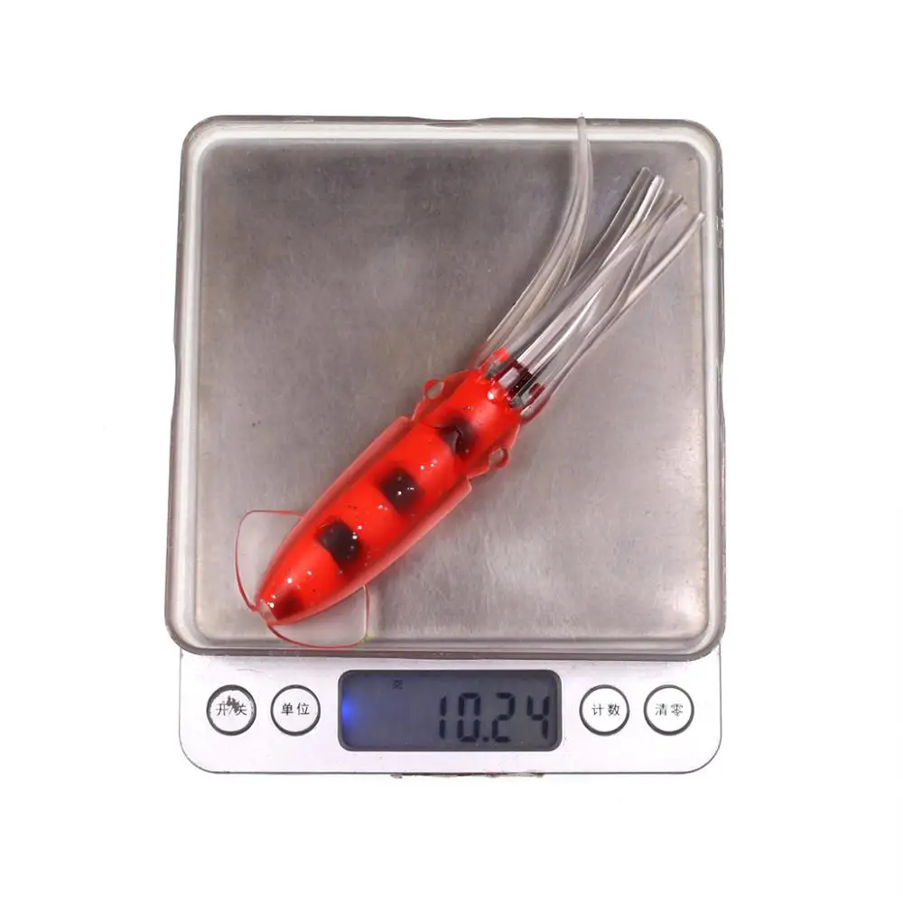 4 Uds., 12cm, 10g, aparejos coloridos DIY, falda de pulpo de calamar suave, señuelos Wobbler, juego de Jigging, cebo Artificial de pesca en agua salada - imagen 4