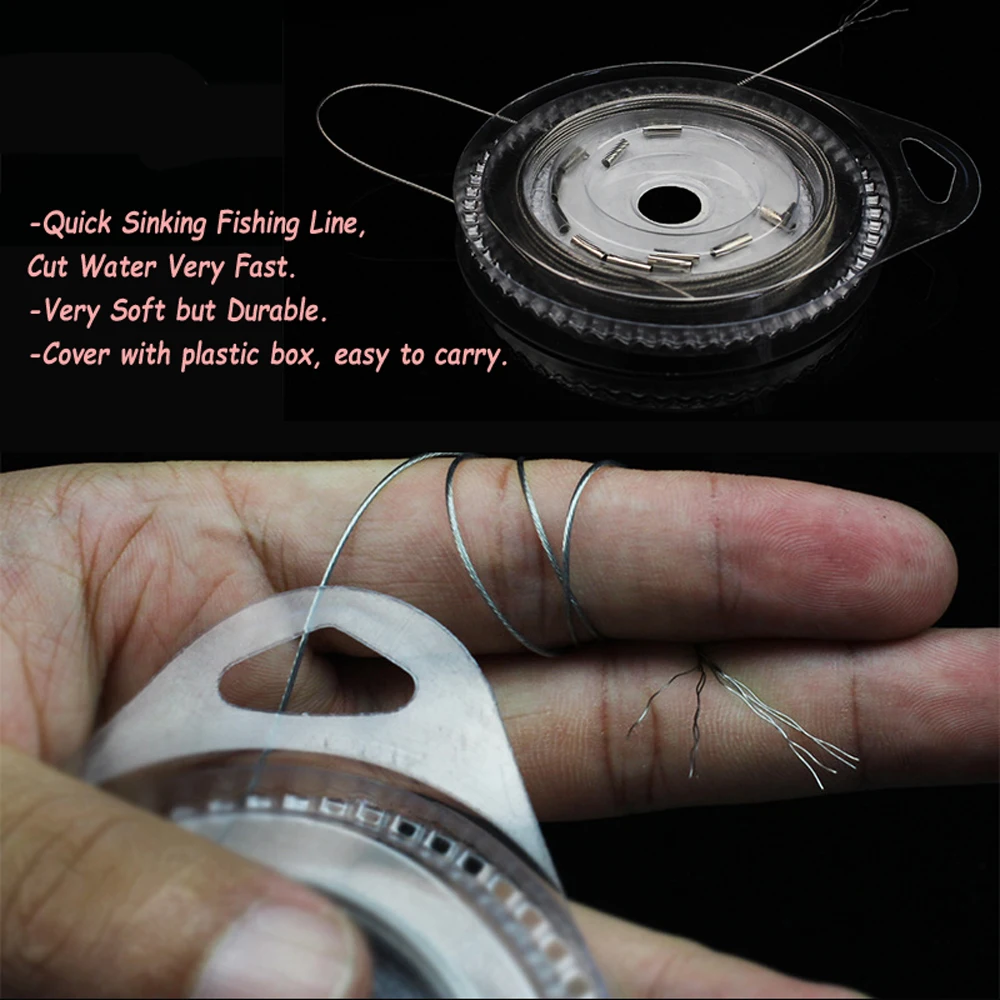 10M 7 hebras trenzadas alambre de acero inoxidable líder de pesca hundimiento rastro línea de pesca Trolling Material de aparejo de pesca de agua salada - imagen 5