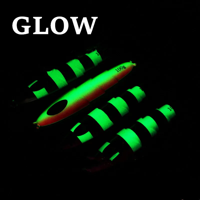 Señuelo de pesca CASTFUN, plantilla lenta, 150g, 200g, emisión lenta, plantilla de paso luminoso, señuelo de Jigging de aguas profundas, plantilla lenta - imagen 5