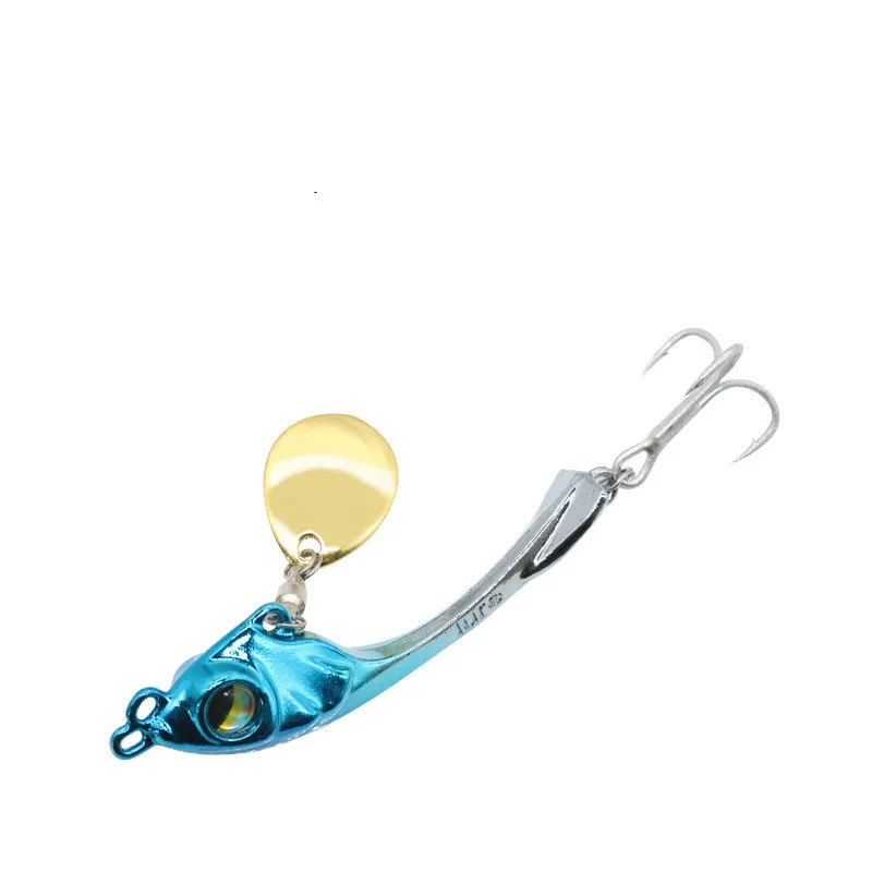 Señuelo de pesca con forma de cuarto de luna, señuelo VIB de aleación de Zinc, Spinner, señuelos artificiales, 10g, 15g, lentejuelas de rotación, cucharas vibratorias - imagen 5