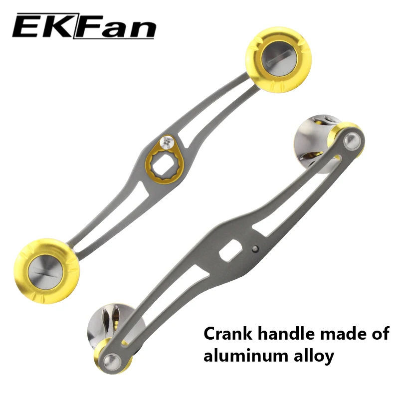 EKFan-mango de carrete de pesca de aleación de aluminio, 120mm de longitud, 8x5mm, tamaño de agujero para Baitcasting, accesorio de pesca basculante - imagen 5