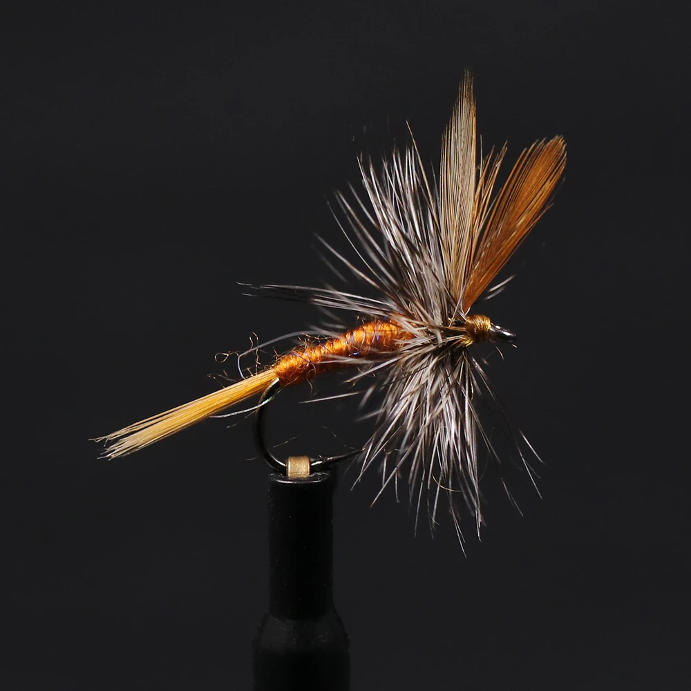 ICERIO 6 uds Adams mosca seca adulto Mayfly volando Caddis o midge trucha pesca mosca señuelo cebos