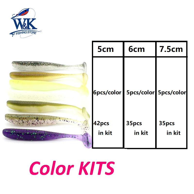 Kit de señuelos de pesca perca disponible en 5 cm, 6 cm, 7,5 cm y 9 cm, paquete múltiple de cebos blandos de colores mezclados para peces de agua dulce - imagen 3