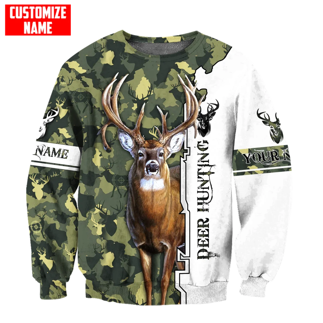KJ813 Sudadera de caza 3D con cremallera unisex - imagen 3