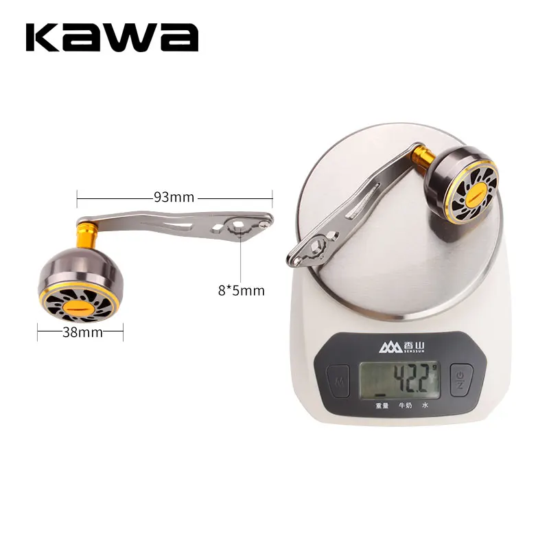 Kawa mango de carrete de pesca, accesorio de aleación de aluminio, 8x5mm, rueda A y D, peso 42g, mano izquierda y derecha, 90mm de longitud, balancín - imagen 4