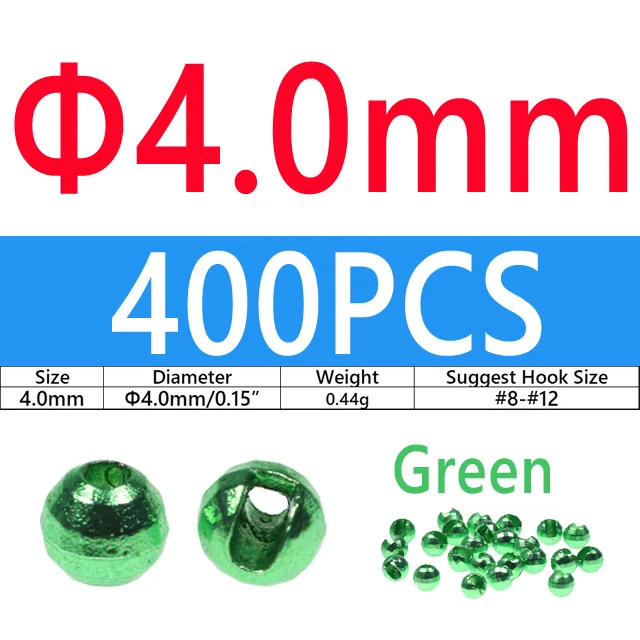 400PCS 4.0mm Green