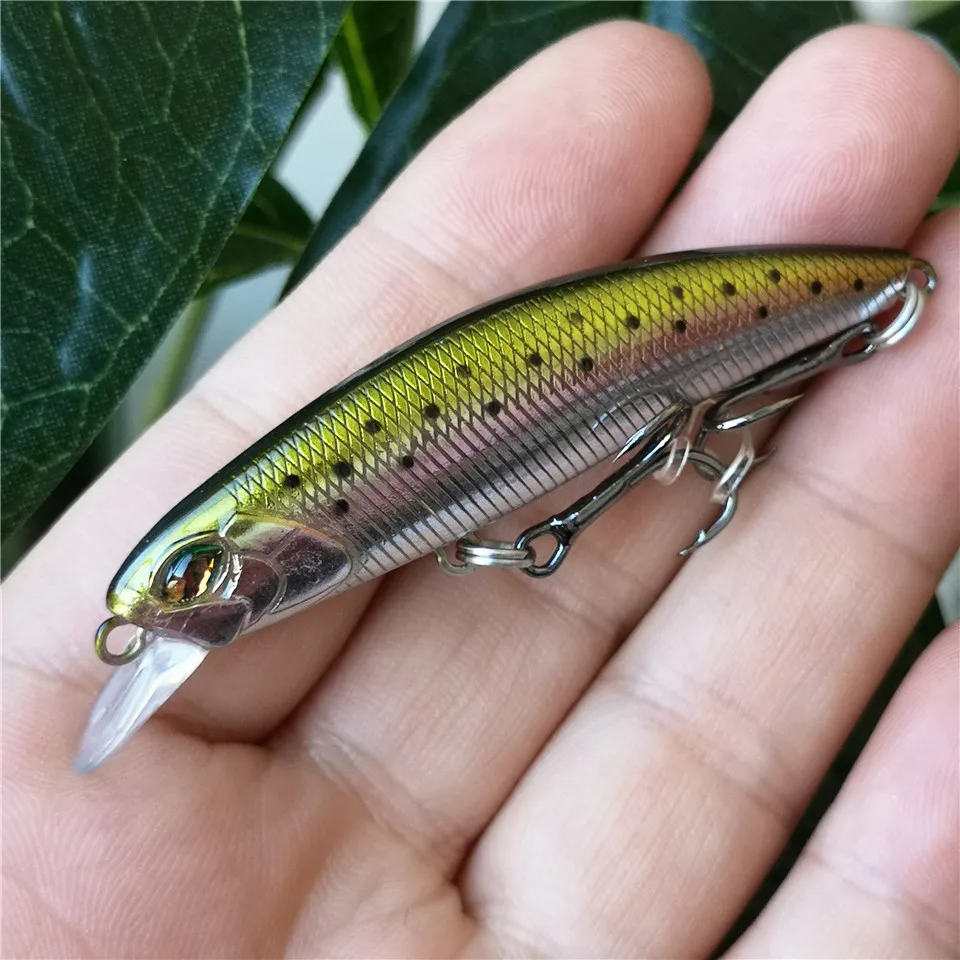 Swolfy Minnow Wobbler señuelo de Pesca de 6cm/5,5g, cebo Jerkbait Perch, Mini Señuelos de Pesca de hundimiento, cebo Artificial duro - imagen 5