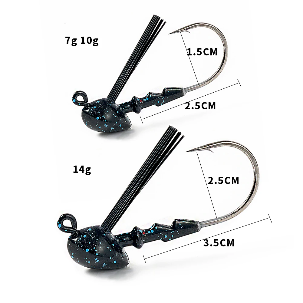 SUNMILE-anzuelos de Pesca de lubina con punta de Metal, Jigs de natación, 7g/10g/14g, para fútbol - imagen 5