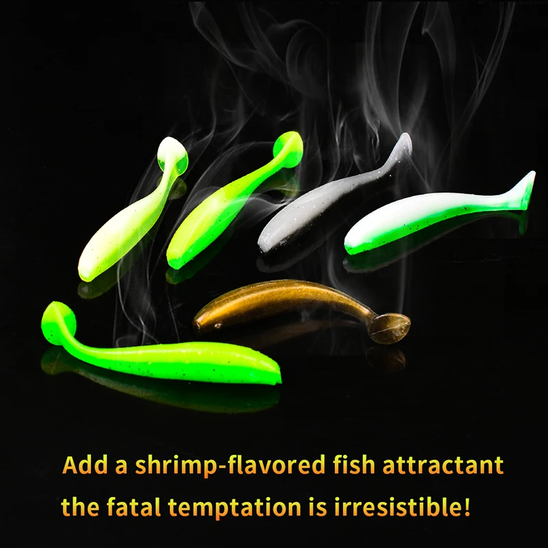 PROBEROS-SEÑUELOS blandos de pesca, cebos de silicona para Sábalo, Swimbait, Wobblers artificiales para trucha y pez gato, 55-65-70mm, 30 unids/caja - imagen 5