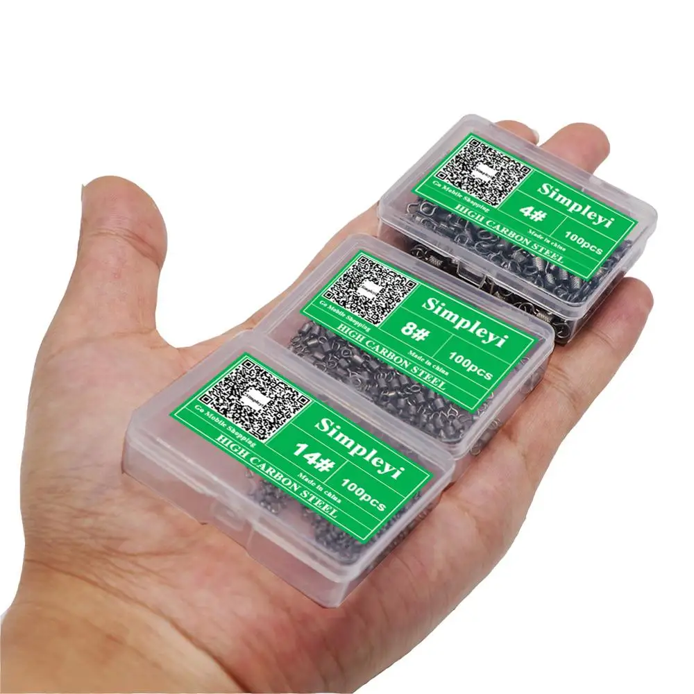 50-100 unids/caja pesca giratoria 4 #-14 # tamaños conector sólido rodamiento de bolas Snap pesca giratoria s bolas de acero inoxidable rodante - imagen 5