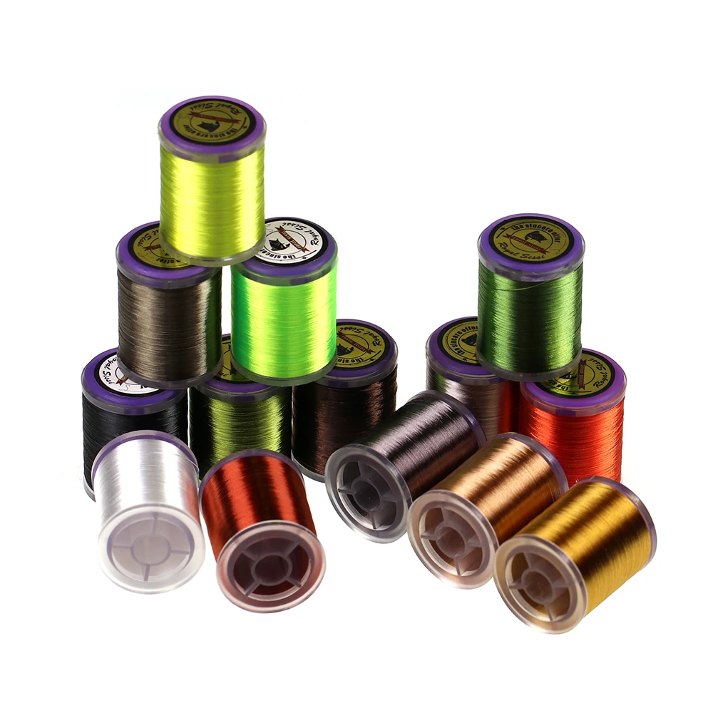 ICERIO-hilo para atar moscas de alta resistencia, 250 yardas, 75D, plano, suave, Material de nailon ligeramente encerado - imagen 4