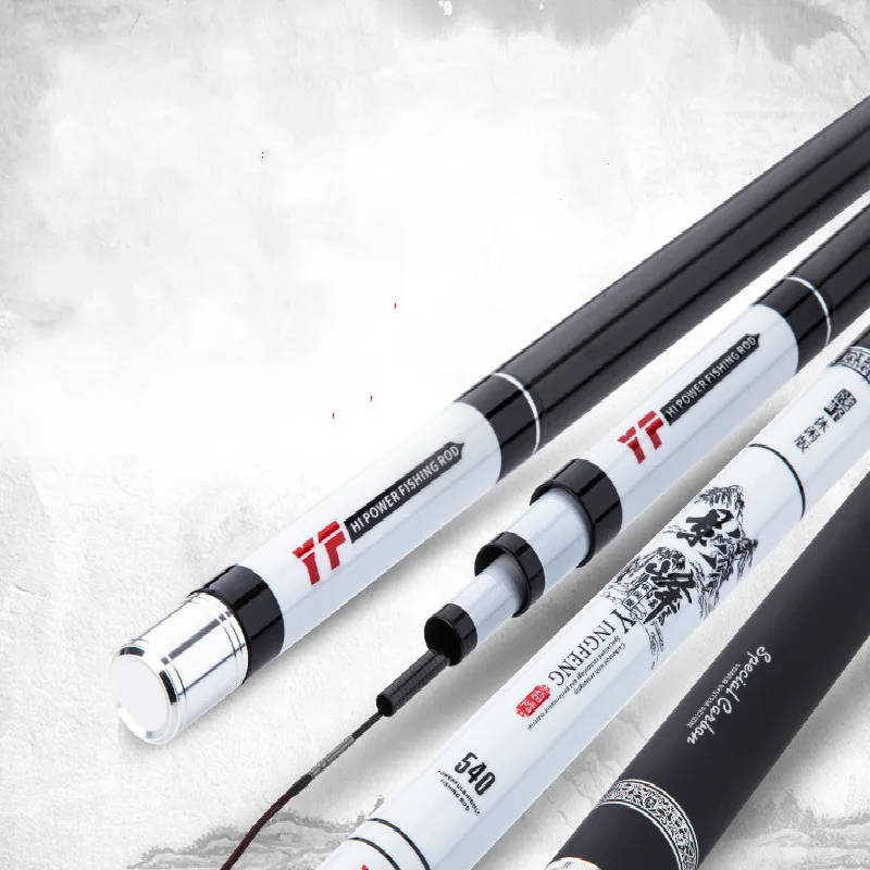 Caña de pescar telescópica de secciones largas, caña de pescar de fibra de carbono, superdura, para carpa, cuñas, Olta, 3,6/4,5/5,4/6,3/7,2 m, caña de pescar de Taiwán - imagen 2
