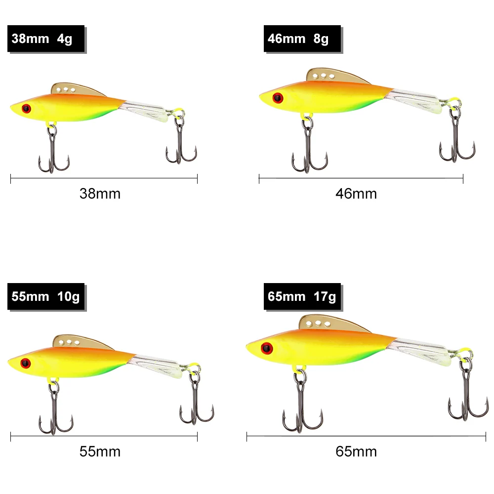 FTK-señuelo de pesca en hielo para invierno, 1 unidad, balanceador de 4g, 7g, 10g, 17g, 38mm-65mm, cebos artificiales con ojos 3D, cuchara para Pike - imagen 2