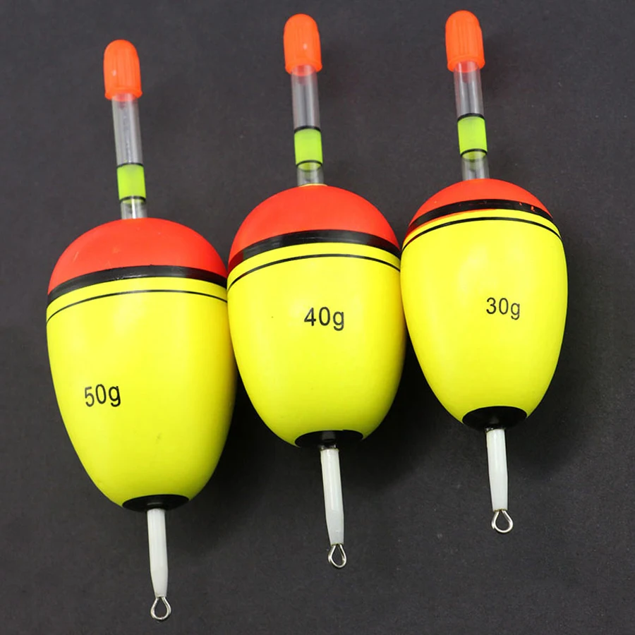 Flotador de Pesca con brillo nocturno de superficie lisa + 5 uds. De barras luminosas, flotabilidad, 6g-100g, flotadores de iluminación de espuma EVA para aparejos de Pesca de carpa - imagen 3