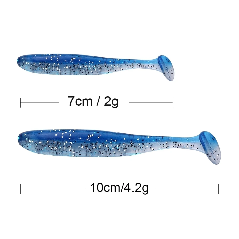 10 Uds plantilla cebo suaves de silicona señuelo cebo de gusanos para pescar Wobbler 7cm 10cm artificiales atractivos giratorio de goma Pesca de lubina - imagen 4