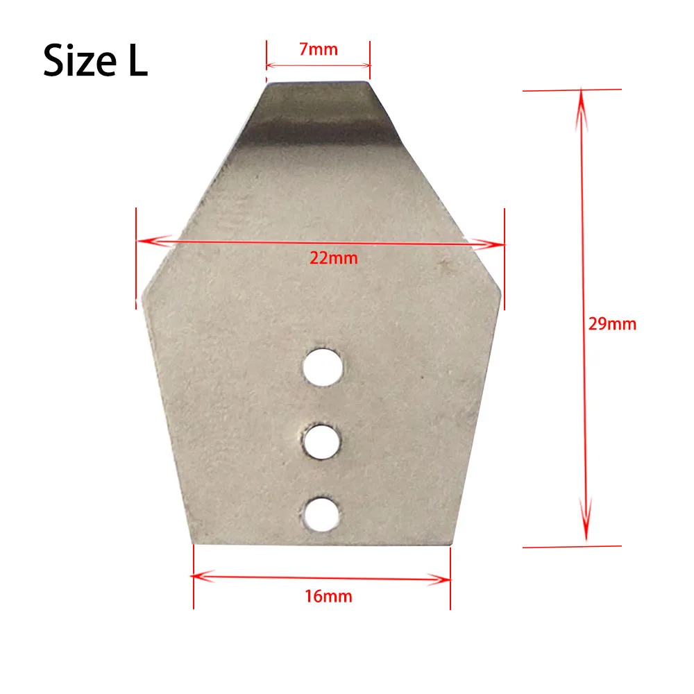 Cuchillas de plantilla de acero inoxidable, cuchillas Shakee, fabricación de cuchillas de bailarina, bricolaje para jigs, S/M/L, lote de 20 unidades - imagen 3