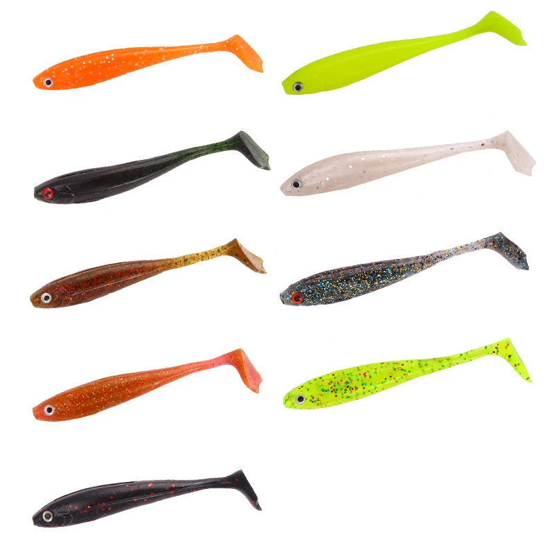 5 uds cebo suave señuelo de pesca 5g/8,4 cm Topwater silicona pesca en el mar lubina de agua dulce Artificial señuelo suave sábalo Wobblers Leurre - imagen 3