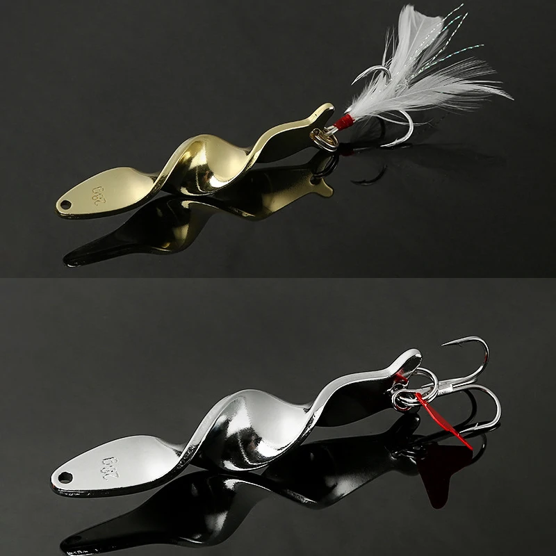 Señuelo giratorio para Pesca, cebo duro giratorio para trucha, lucio, Pesca, aparejos de gancho triple, 7g, 10g, 14g, 21g, 28g, 1 unidad - imagen 5