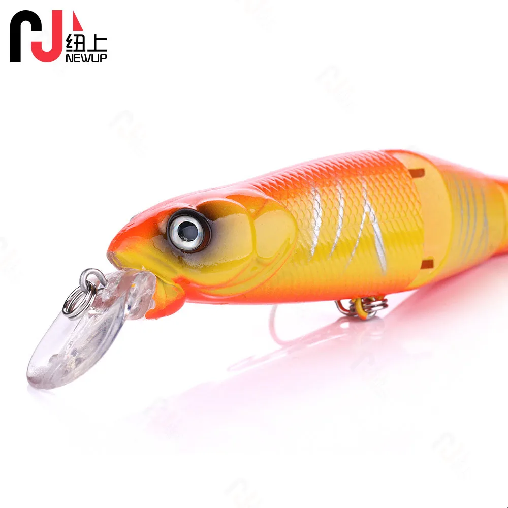 Cebos duros de pesca multisegmentos, 1 Uds., 12,5 cm, 16,2g, buceo hundido, 1,5-2m, pececillo, 3 segmentos, señuelo articulado, Jerkbaits Swimbait - imagen 5