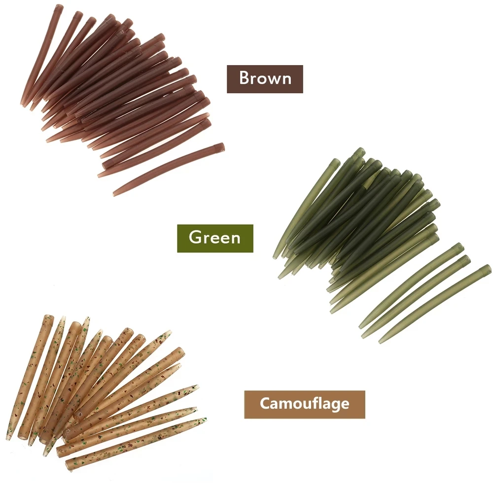 Manguitos de goma antienredos para Pesca de carpa, accesorios de Pesca, aparejos, 30/50/100 unidades - imagen 5