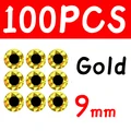 100pcs 9mm Gold