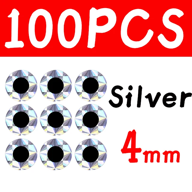 100pcs 4mm Silver