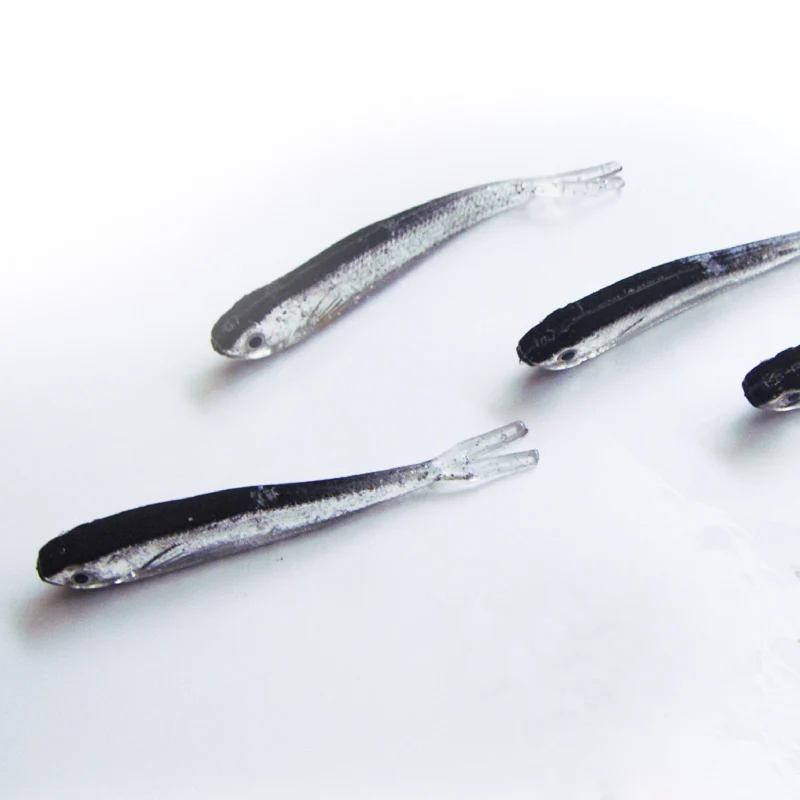 POETRYYI-señuelo suave de 75mm y 2,35g, cebo Swimbaits de silicona isca, gusano Artificial, Wobblers de peces, lubina, carpa, señuelo de pesca volador - imagen 4