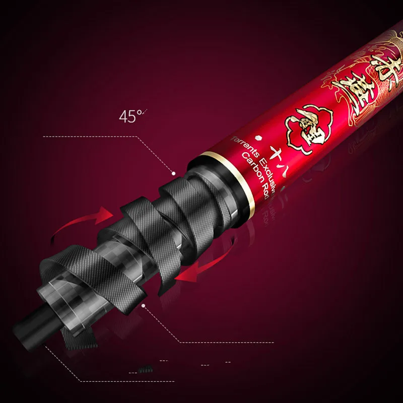 Caña de pescar ultraligera de carbono, accesorio para pescar carpa de 3,6 m-7,2 m, 60T, 28 tonalidades, Taiwán, Olta - imagen 3