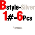 B Silver Size1 6pcs