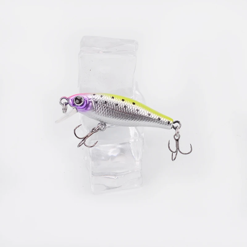 Wobblers Jerkbait-Mini cebo duro de 4,8 cm y 3g, Señuelos de Pesca con manivela pequeña para pececillos, aparejos de agua dulce salada, señuelo de hundimiento - imagen 5