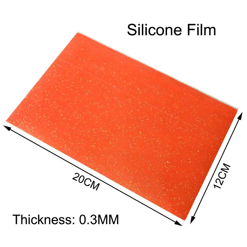 Ellllv-Película de hoja de silicona de 12x20cm, ayuda para pesca en agua salada, anzuelo de Jigging, Material de atado de señuelo de cola de volcado de mosca grande - imagen 2