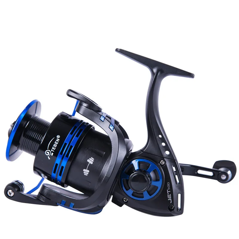 Carrete giratorio 5,2: 1 para Pesca en roca, potencia De arrastre máxima De 8KG, rueda De fundición larga, 2000-6000 - imagen 2