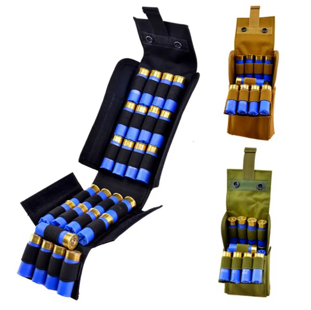 Mochila De caza con 25 fundas redondas de calibre 12, bolsa de recarga, para revistas tácticas Molle PALS, accesorios de nailon - imagen 2