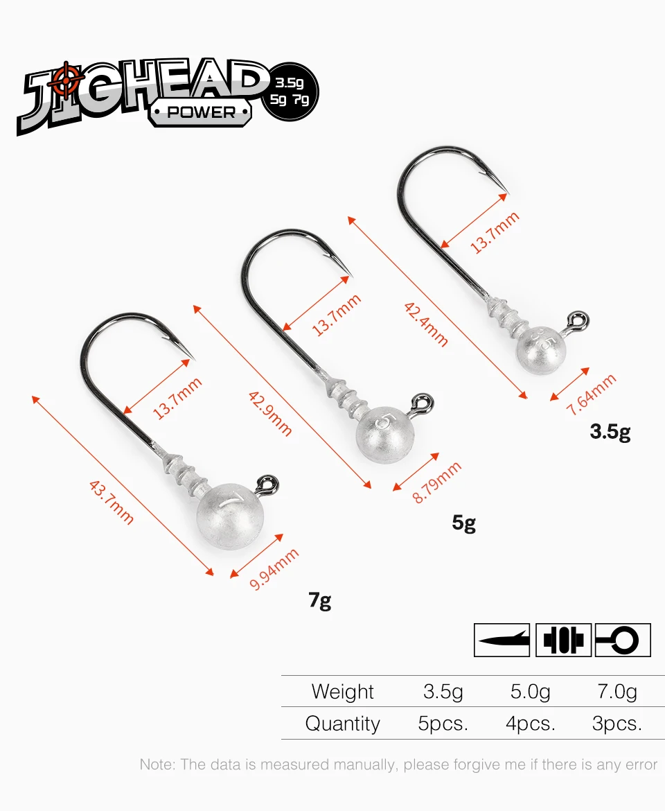 Descubra los ganchos de la serie Jichead Power J diseñados para necesidades de pesca versátiles con una variedad de tamaños y pesos