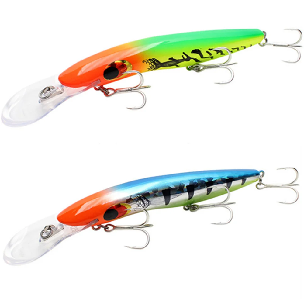 Señuelos de Pesca Minnow de 16cm y 24,7g, señuelos de buceo de 8M + plástico Wobbler, cebo duro Crankbait, ganchos de calidad, carpa, Lucio, Pesca Swimbait, 1 ud.