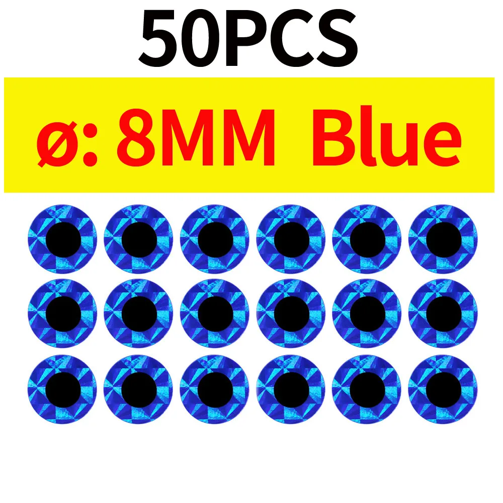 50pcs 8MM Blue