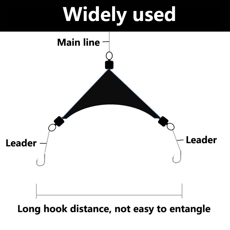 Conector Trigeminal de aleación de cobre para pesca, 10 piezas, cabeza giratoria, señuelo, aparejos de pesca, tamaño 1/0, 2, 4, 6, 8 - imagen 5