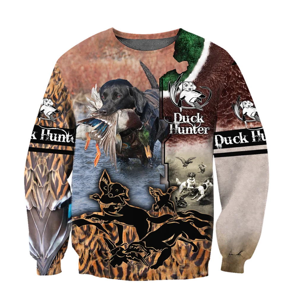 Sudaderas con capucha para hombre con estampado 3D de caza de pato mallard, ropa de calle Unisex, jersey con cremallera, chaqueta informal, chándal KJ0194 - imagen 5