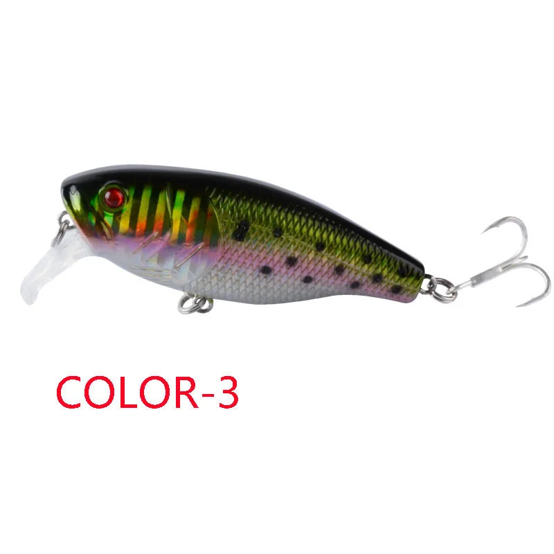 POETRYYI-Señuelos de Pesca de 8cm y 14g, señuelos Crankbait, Wobblers para Lucio, aparejos de pesca, cebo duro Artificial, pececillo negro - imagen 2