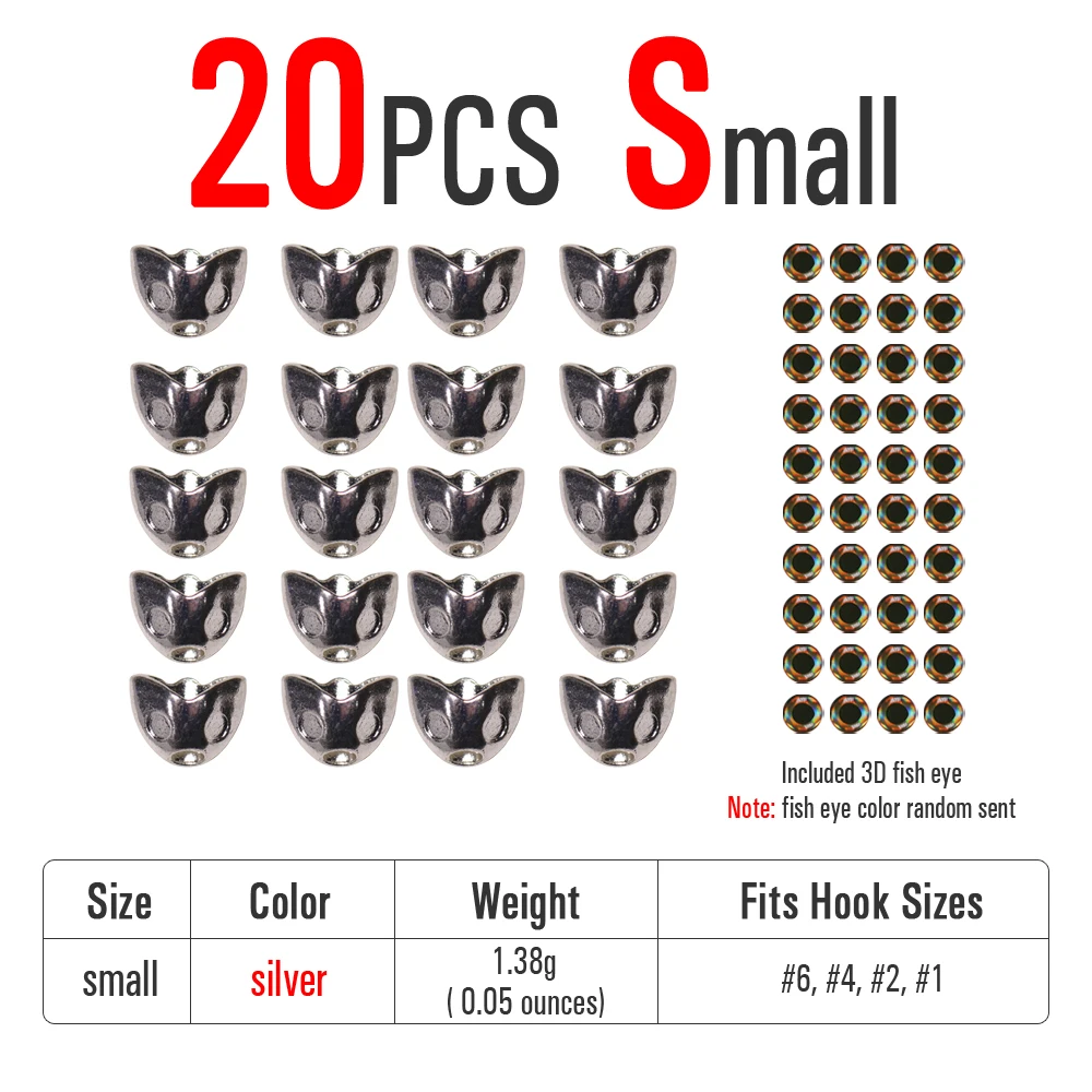 20pcs Small Silver