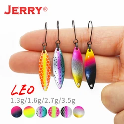 Jerry Leo Cucharas Micro Ondeleantes Latón para Trucha UV