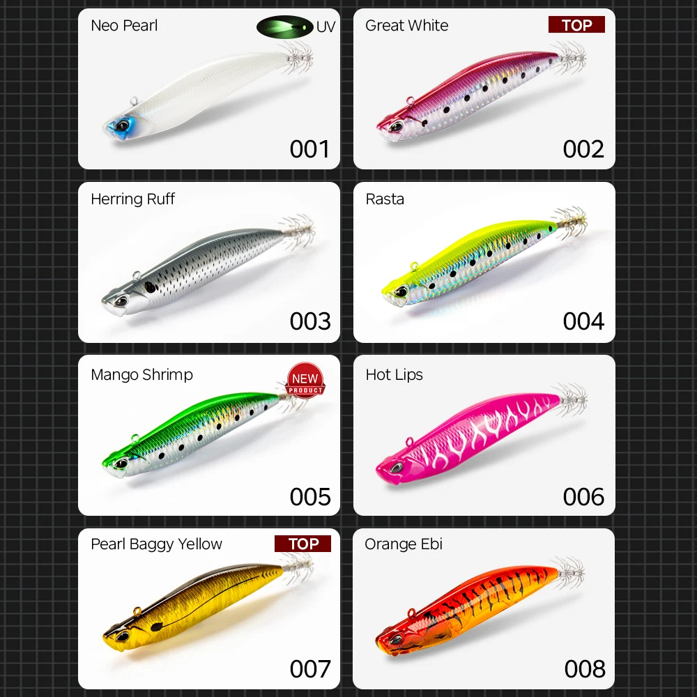 Hunthouse-plantilla de calamar d-squid, 110mm, 26,7g, señuelo de Jigging, lápiz que se hunde Egi Suqid Leurre, anzuelo con punta, cebo de pesca para Turlutte - imagen 4