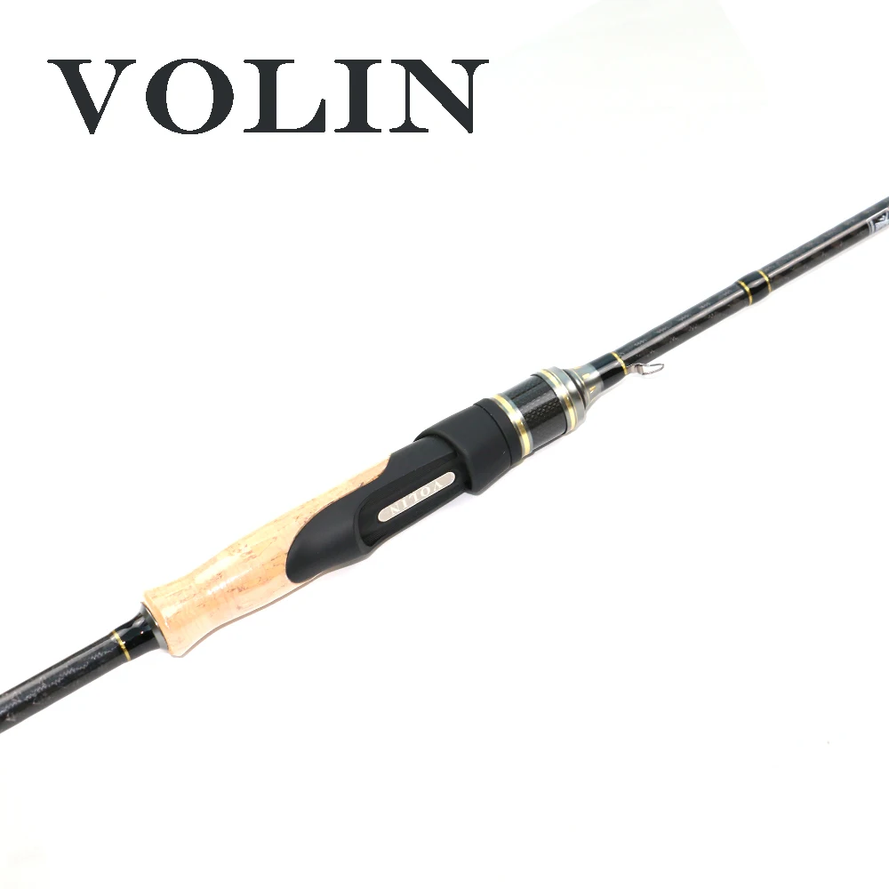 VOLIN-caña de pescar FUJI Baitcasting, giratoria, con cinta cruzada, mango de corcho suave, 7-28g, m/MH, novedad, 1.98m, 2,1 m, 2,4 M - imagen 5