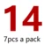 14  7pcs per pack