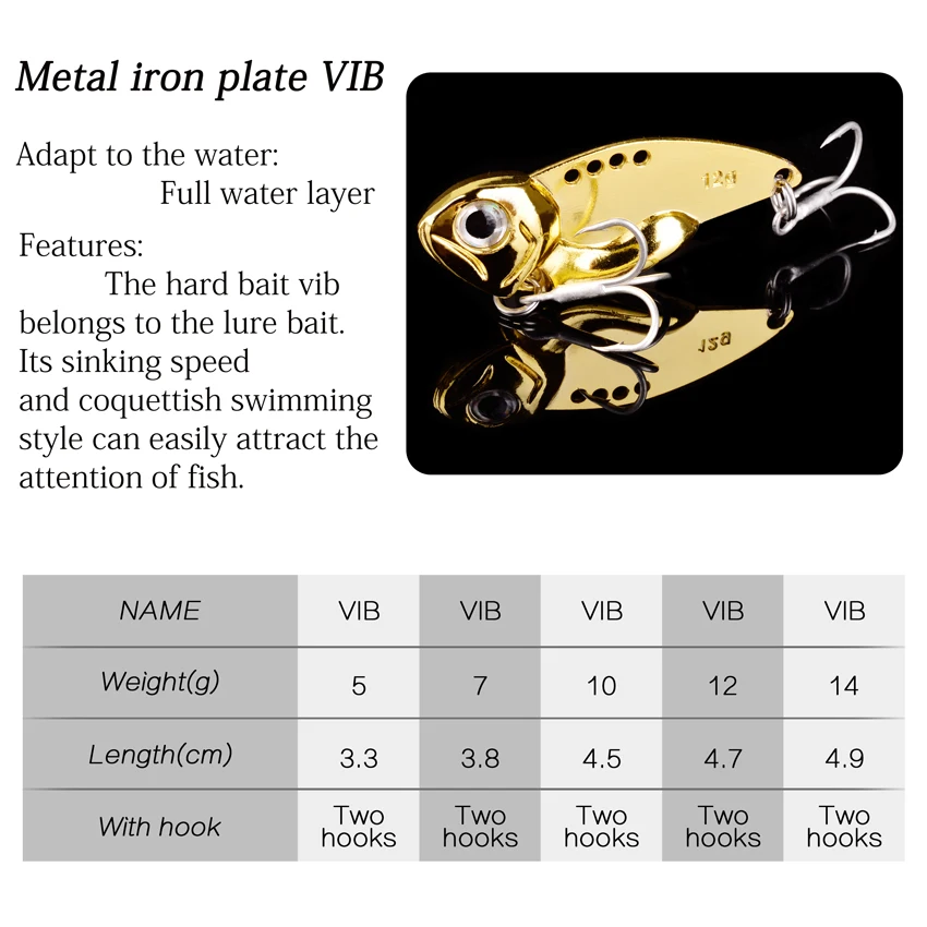 Señuelos de Metal VIB, 12/10 Uds., 5g-14g, 17g, 25g, ojos 3D, lápiz equilibrador, cuchara, plantilla, pintura, señuelo de pesca de invierno, cebo duro, aparejos de pesca - imagen 3